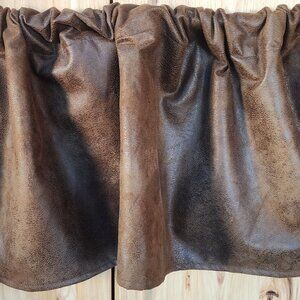 Faux leather valences